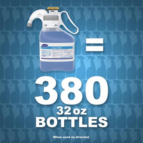 Each Virex II 256 SmartDose bottle yields 380 x 32 oz. bottles