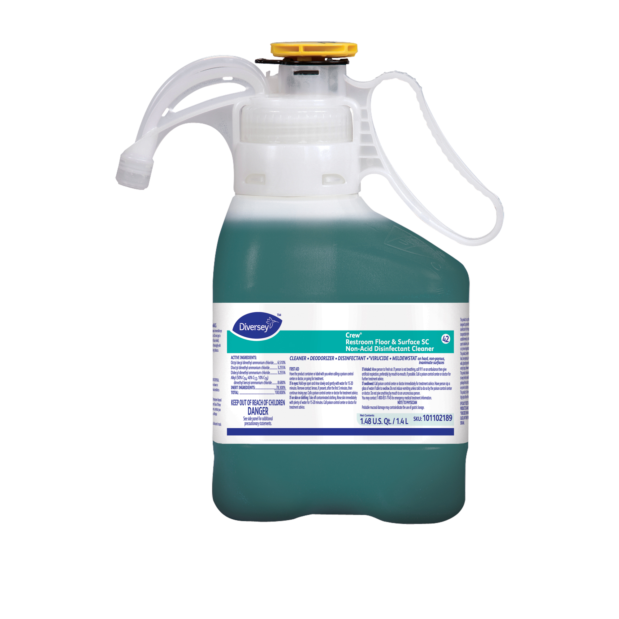 101102189_Crew_Restroom_Floor_and_Surface_SC_Non_Acid_Disinfectant_Cleaner_1x1.4L_Front